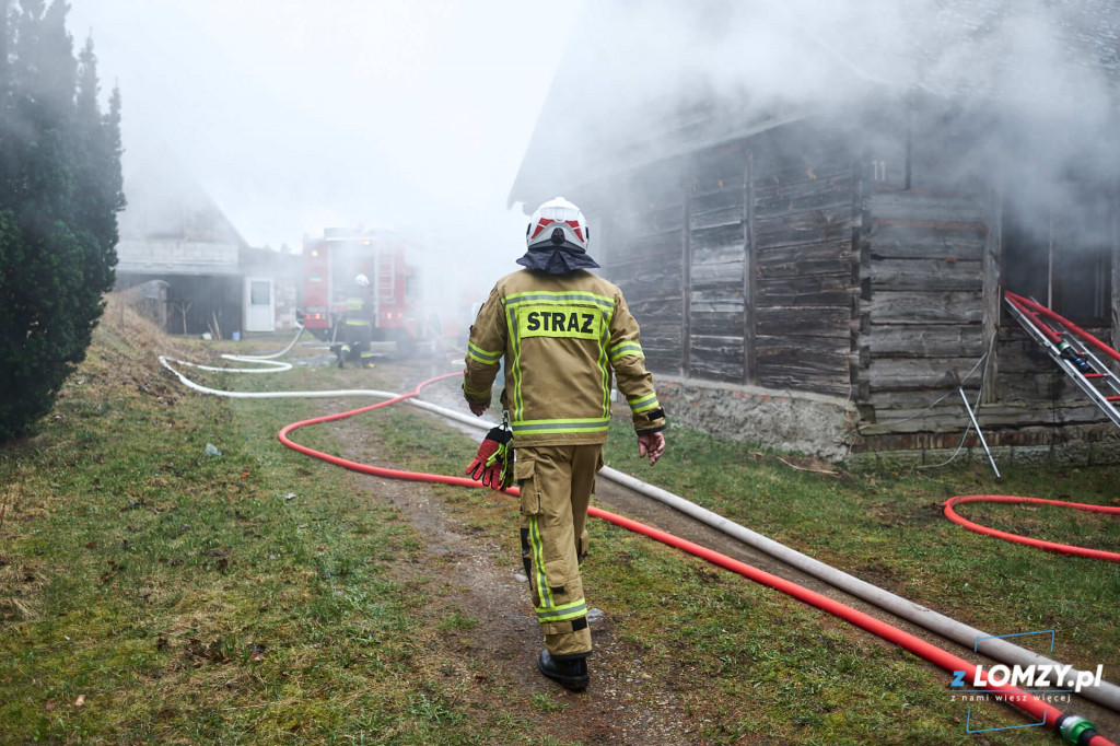 Pożar drewnianego domu w Zabawce [FOTO]