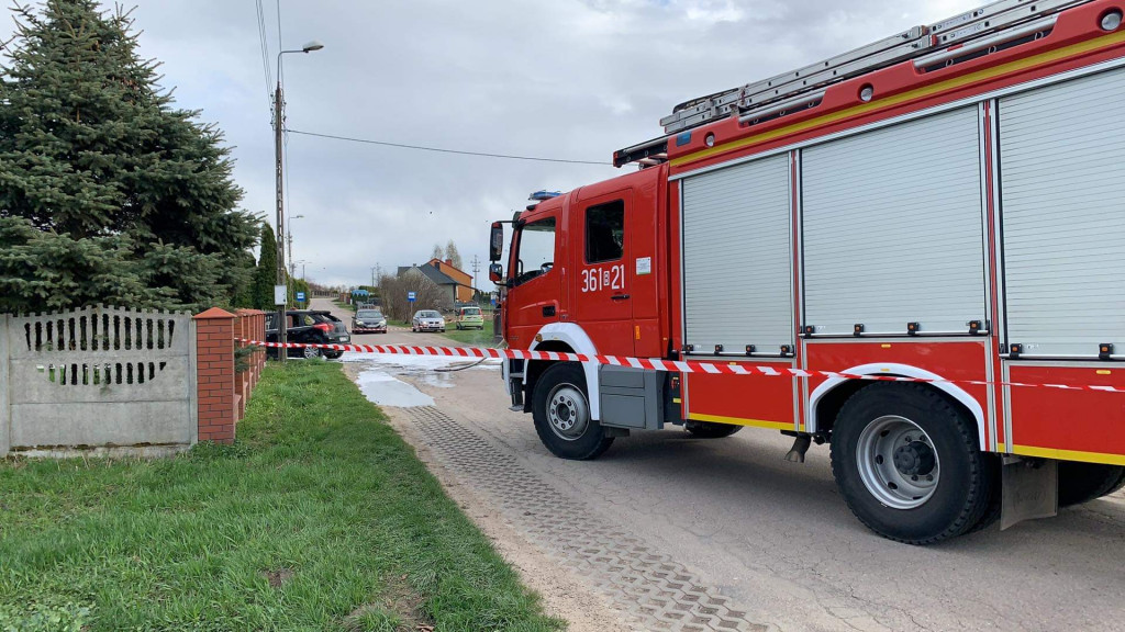 Pożar Citroena tuż przed posesją  [FOTO]