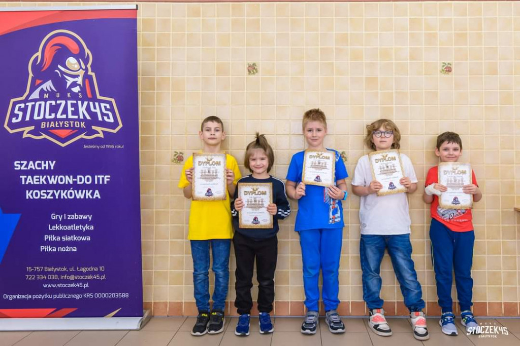 Najmłodsi Łomżyniacy na Mistrzostwach Województwa Podlaskiego do lat 8 w szachach szybkich
