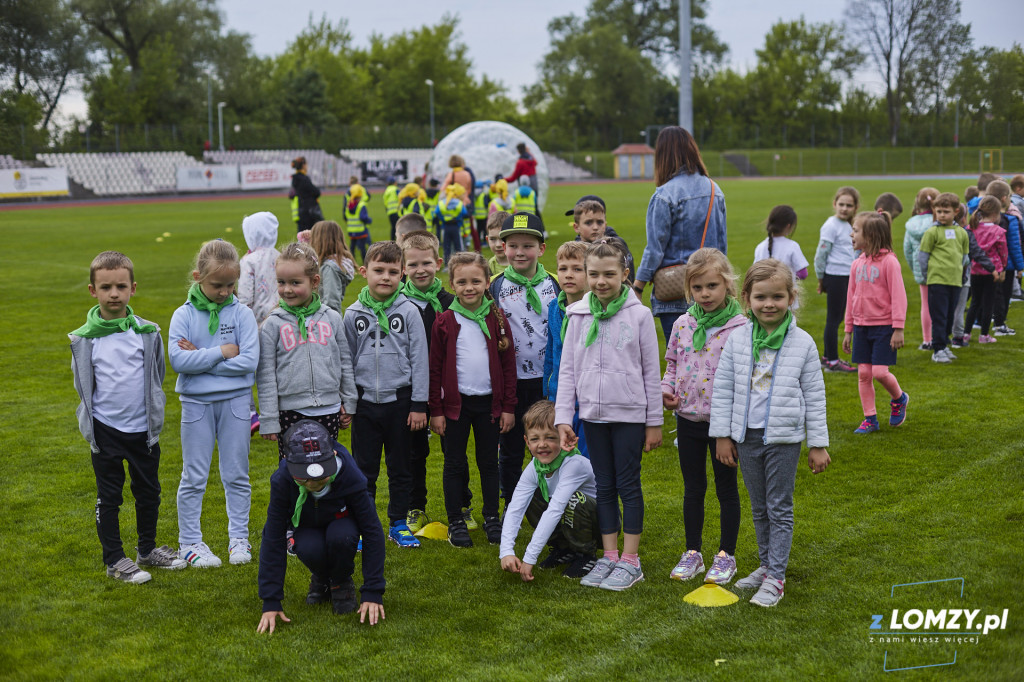 Dzień Dziecka na stadionie w Łomży - przedszkolaki