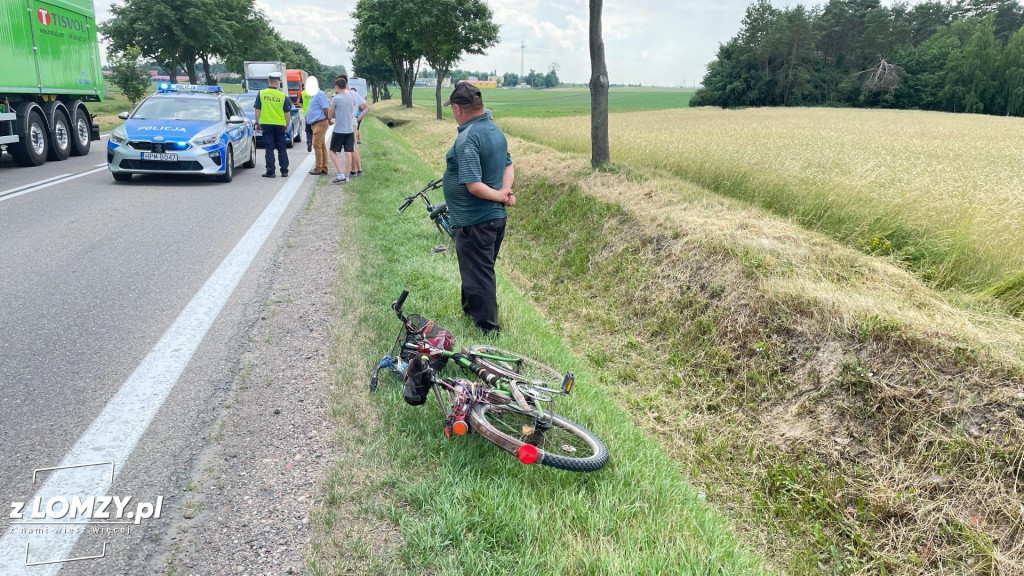 Potrącenie rowerzysty przez ciągnik [FOTO]