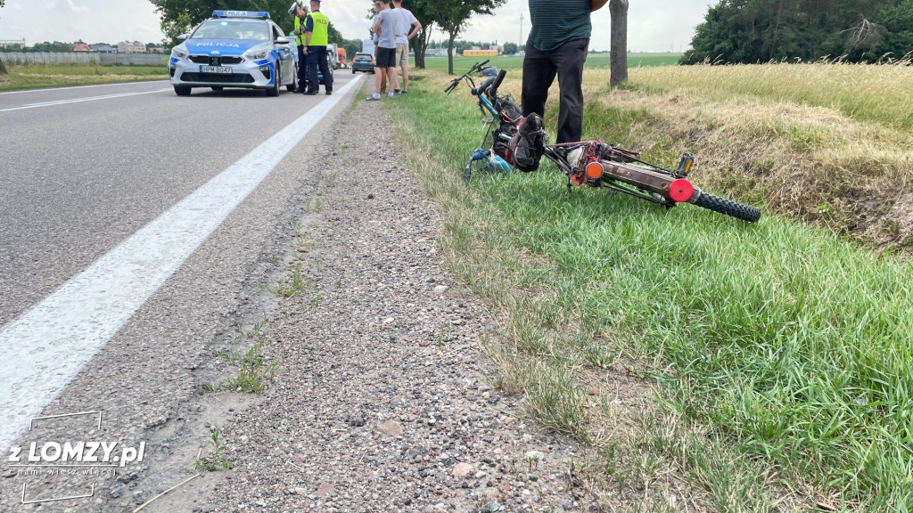 Potrącenie rowerzysty przez ciągnik [FOTO]