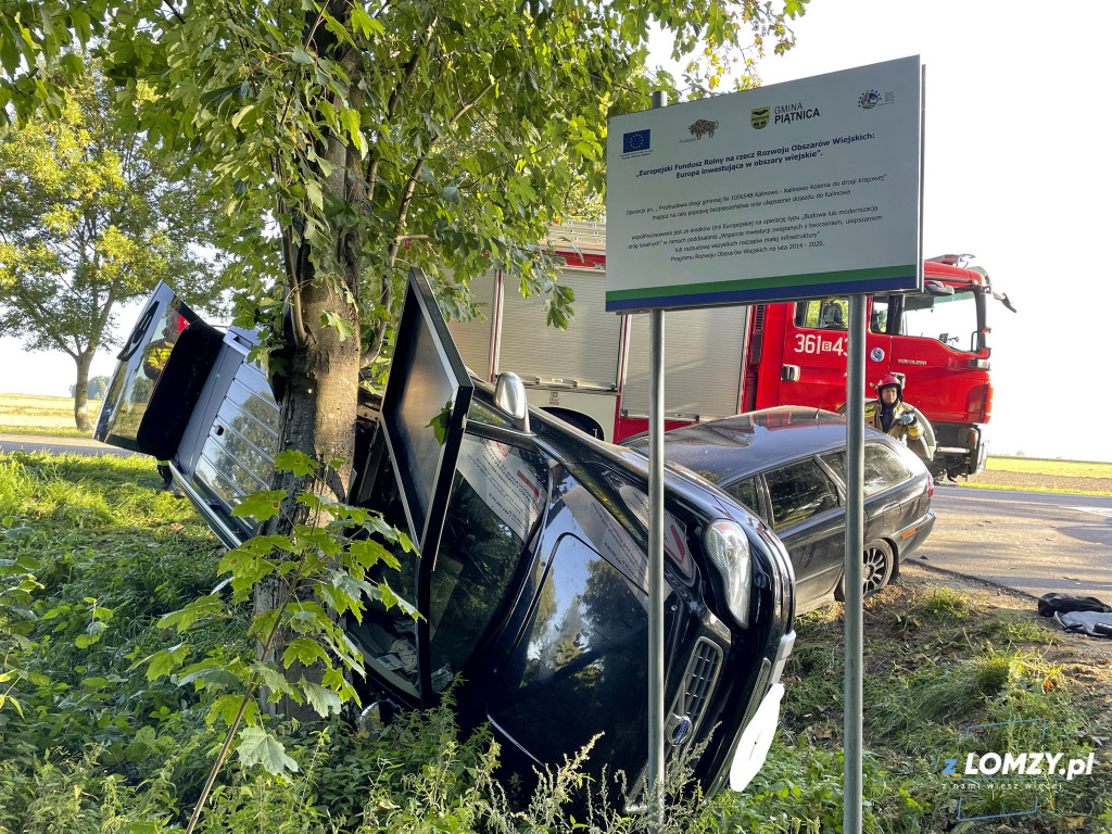 Osobówki na drzewie, a dwaj chłopcy w szpitalu [FOTO]