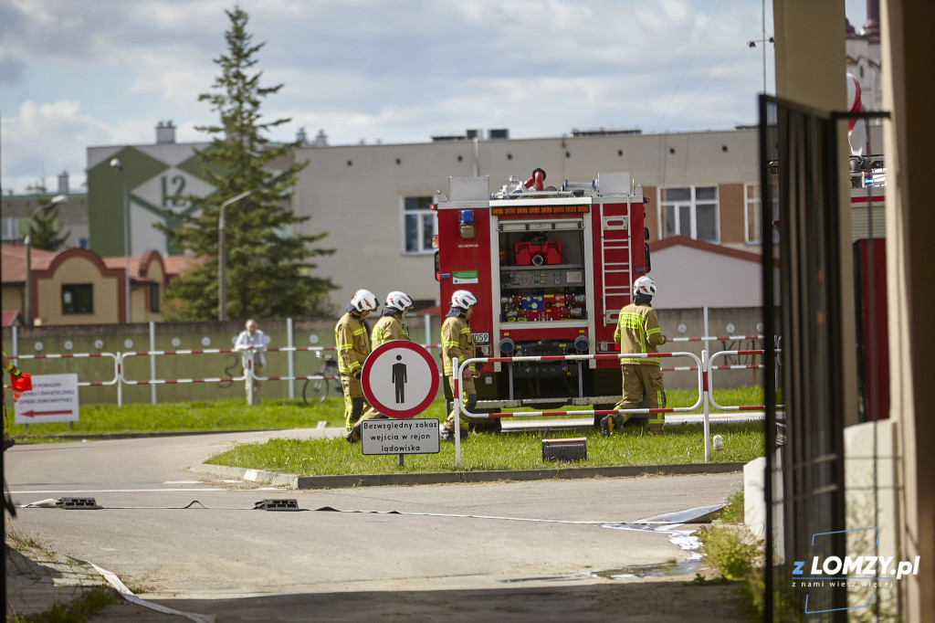 Ewakuacja i nowa drabina podczas 