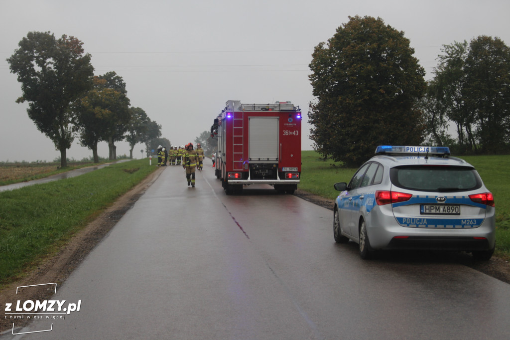 Wypadek koło Pniewa. Kobieta w ciąży w szpitalu [FOTO]