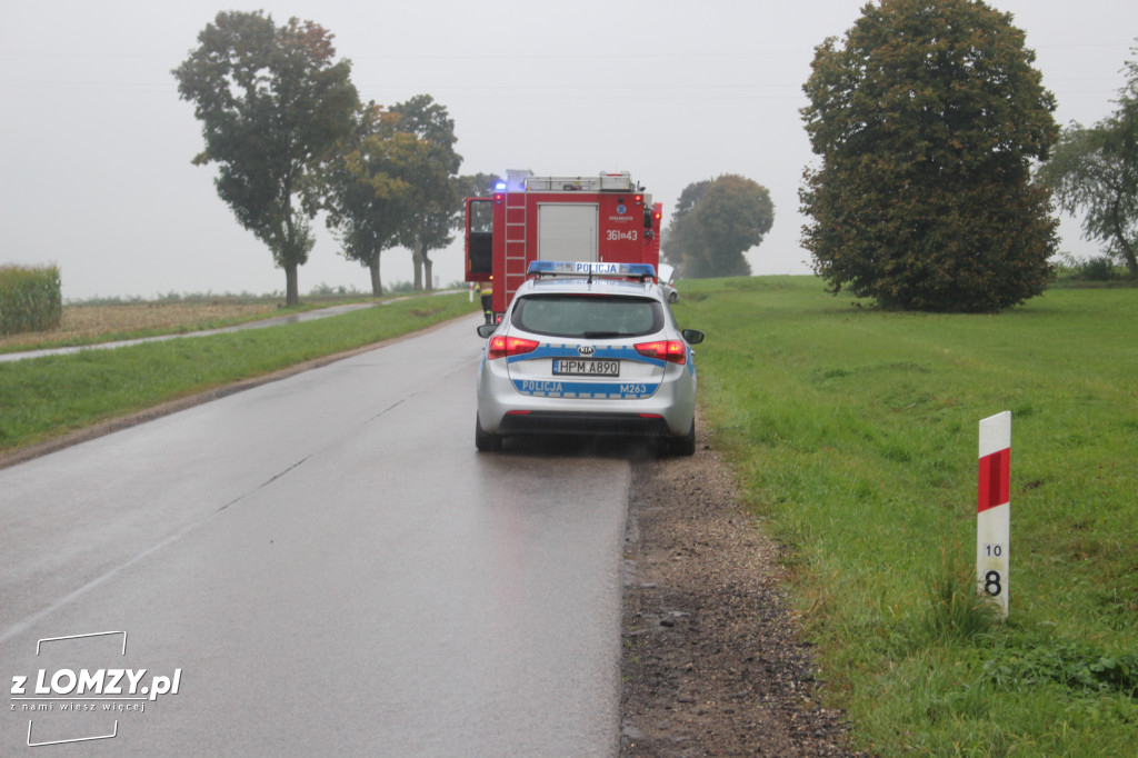Wypadek koło Pniewa. Kobieta w ciąży w szpitalu [FOTO]