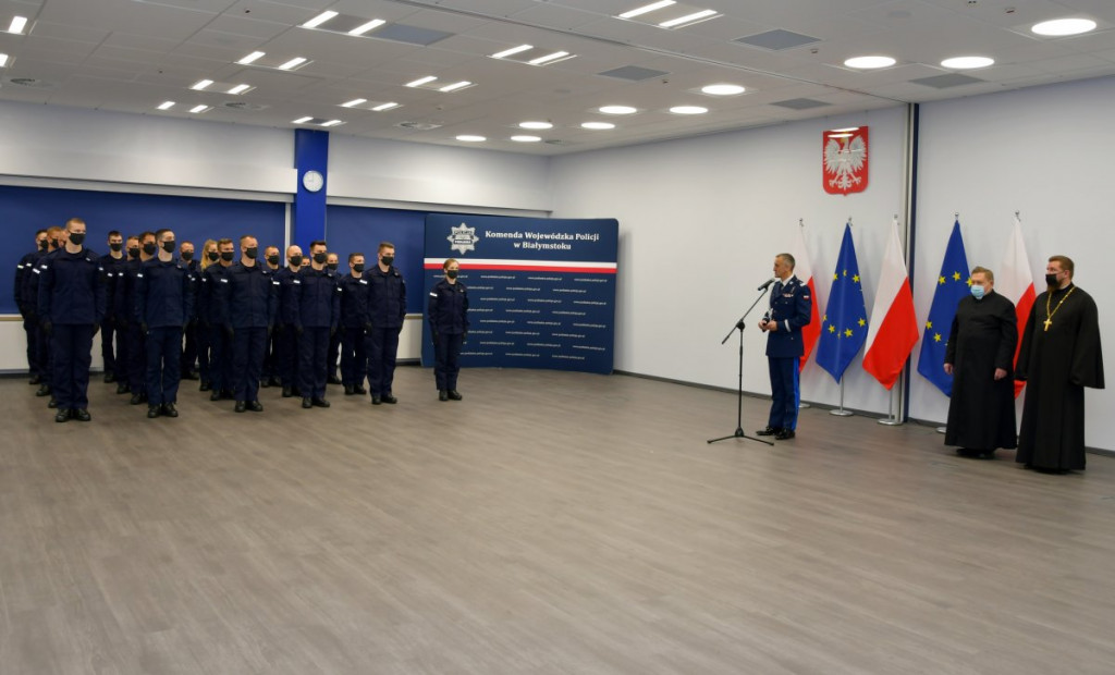 Nowi policjanci w garnizonie podlaskim