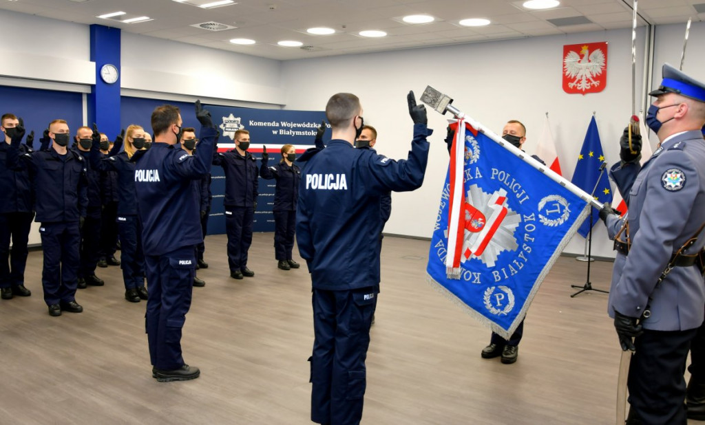 Nowi policjanci w garnizonie podlaskim