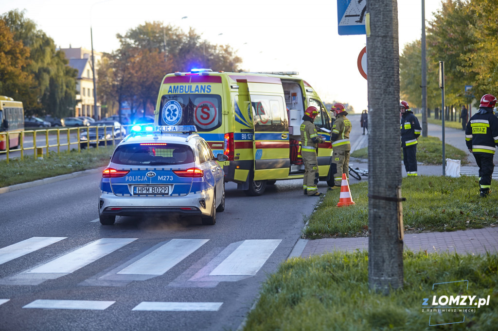 Potrącenie cyklistki na Piłsudskiego! [FOTO]
