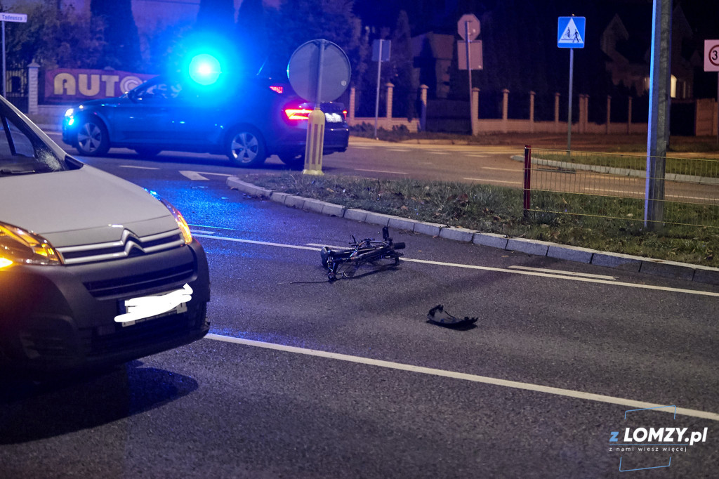 Potrącenie rowerzysty na Sikorskiego!