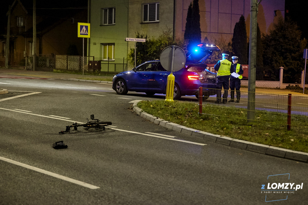 Potrącenie rowerzysty na Sikorskiego!