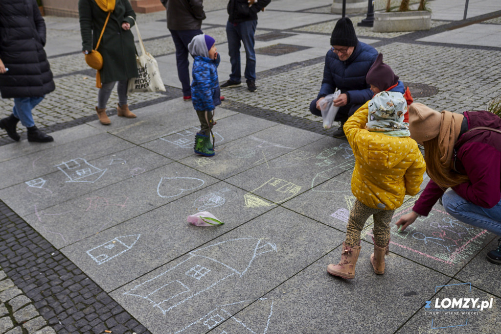 Akcja w geście solidarności z uchodźcami