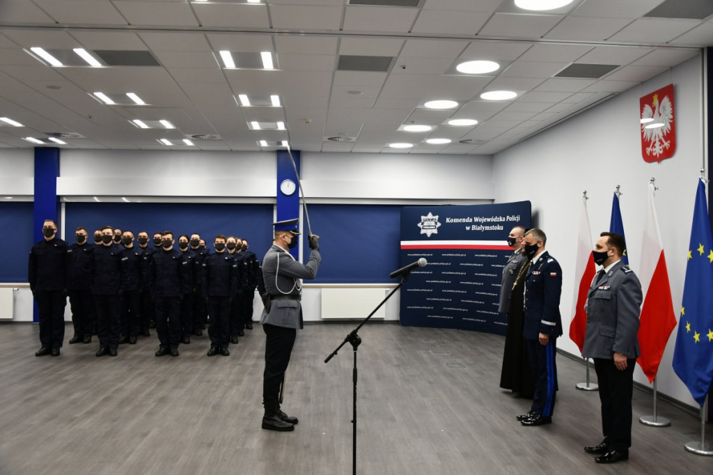 Nowi policjanci w województwie i w Łomży