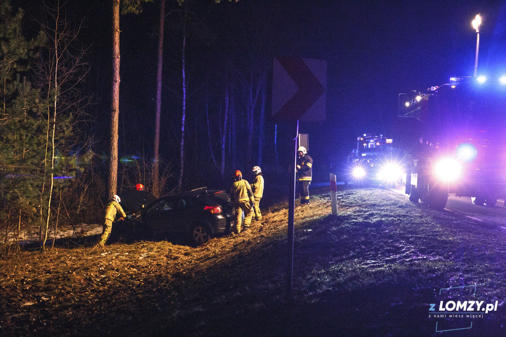Pijana kobieta i samochód na drzewie [FOTO]