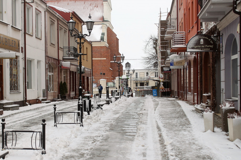 Śnieg w Łomży