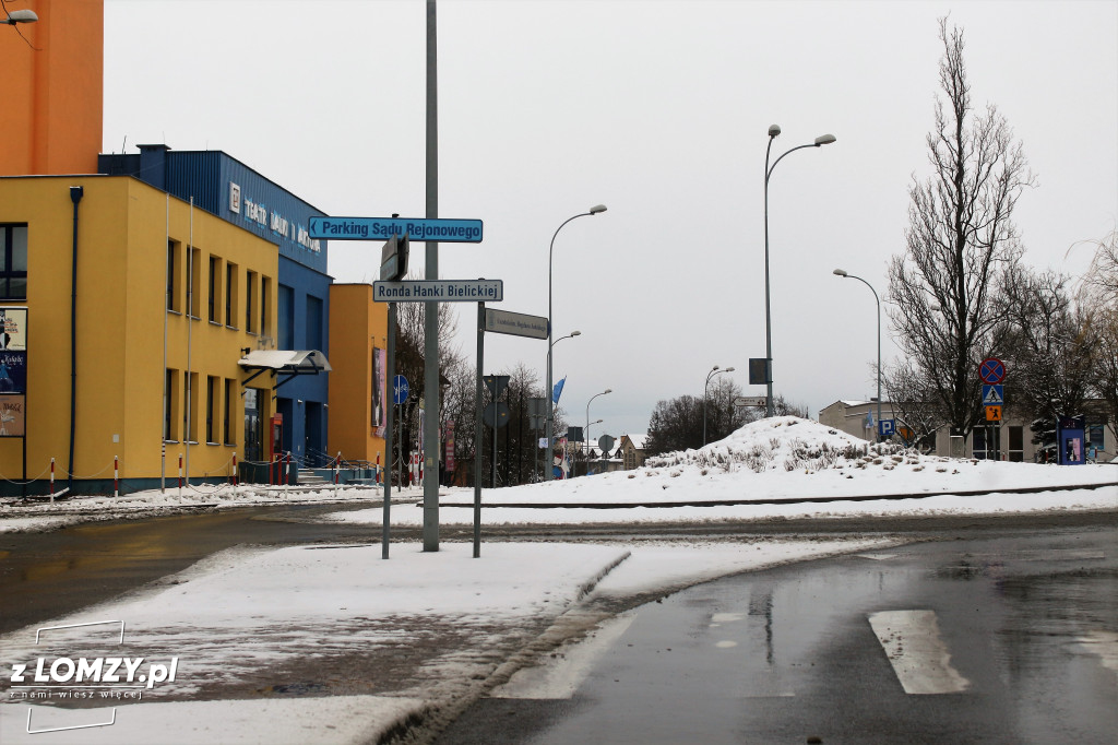 Śnieg w Łomży