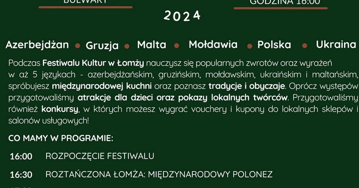 Festiwal Kultur w Łomży już wkrótce!